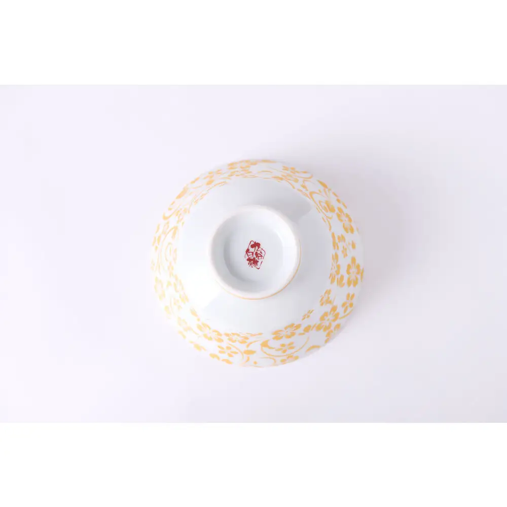 ペア飯碗　青粒白粒桜
