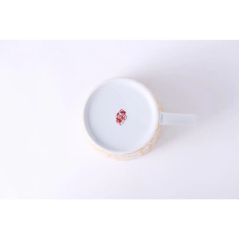 ペア軽量マグカップ　青粒白粒桜