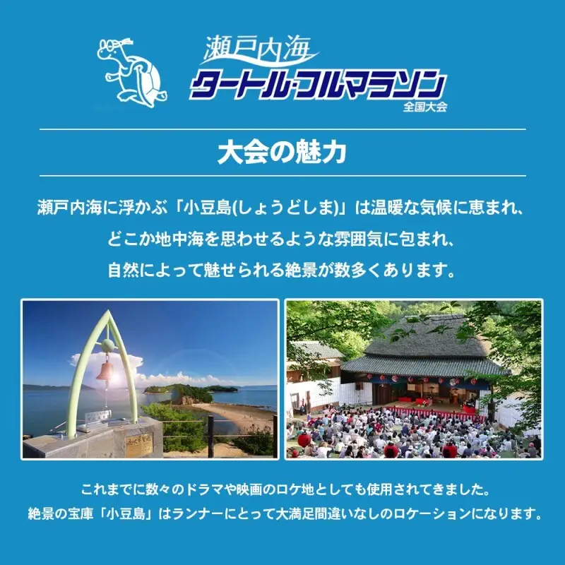 第45回 瀬戸内海タートル・フルマラソン全国大会参加権 1名様（ハーフの部） マラソン 瀬戸内 小豆島 ハーフ  参加権 タートルマラソン 土庄