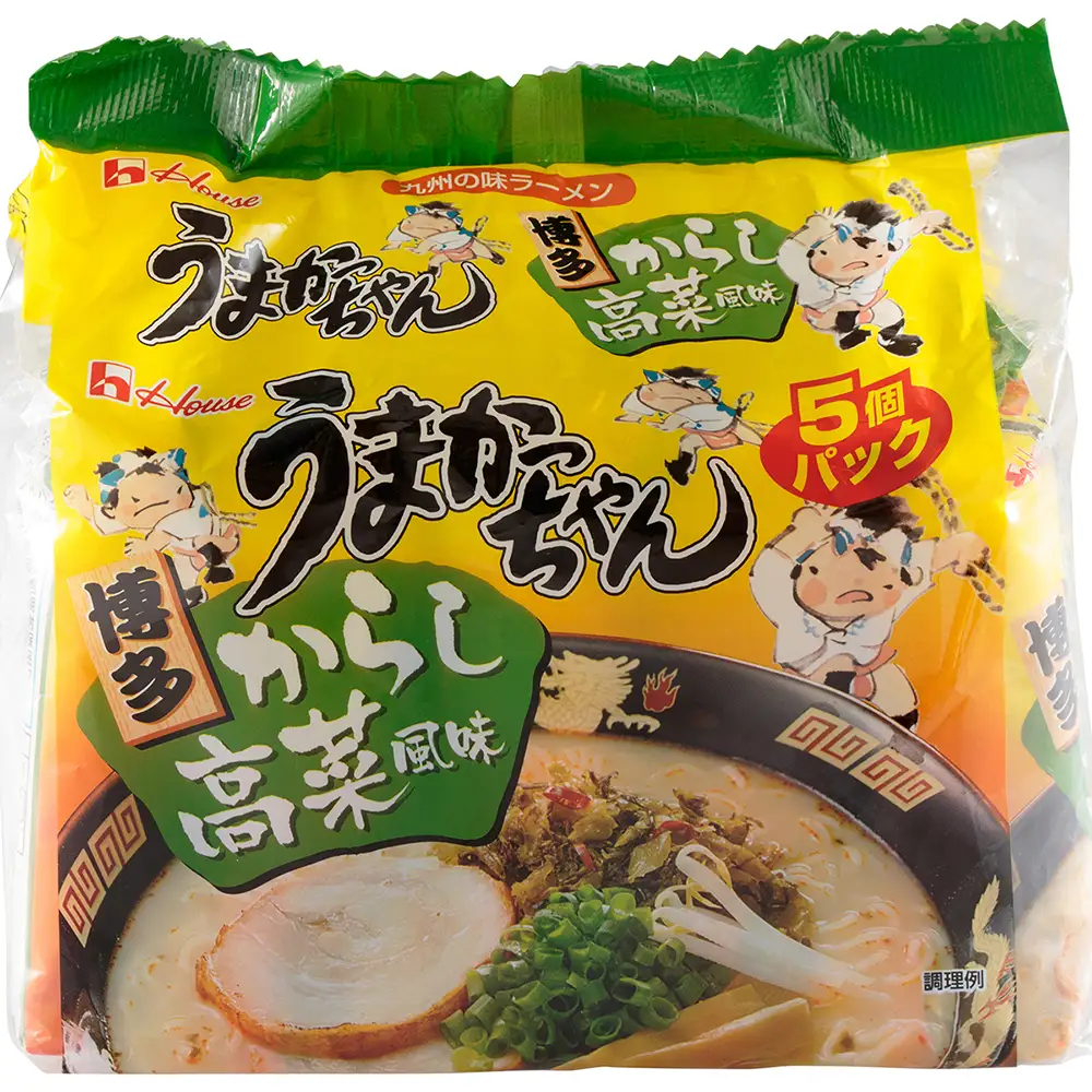 豚骨ラーメン うまかっちゃん 博多辛子高菜 10食(5パック×2)[H0234]