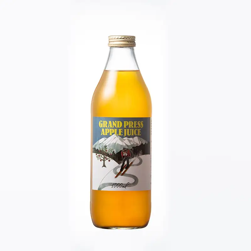 【無添加・ストレート】 葉とらず完熟りんごジュース 1000ml×6本セット 【グランドアップル】 F41-0163