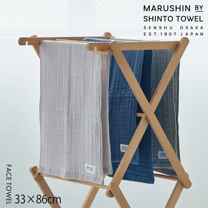 【高島屋選定品】MARUSHIN by SHINTO TOWEL ランダムガーゼ 贈りもの フェイスタオル 3箱セット R-set-1