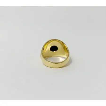 アクセサリー 指輪 (鋳造)K18YG オニキス サイズ 11号【配送不可地域：沖縄県】【1769128】