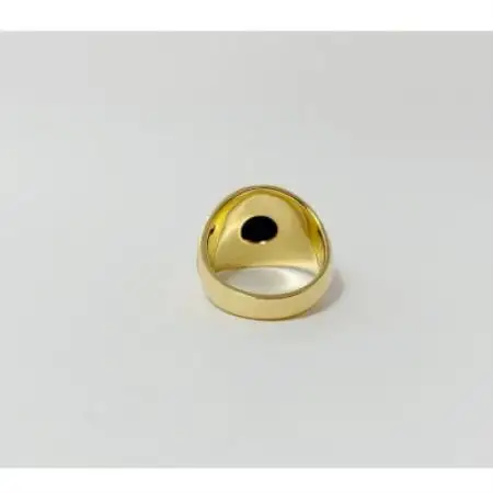アクセサリー 指輪 (鋳造)K18YG オニキス サイズ 12号【配送不可地域：沖縄県】【1769133】