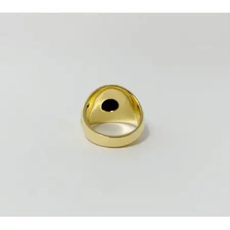 アクセサリー 指輪 (鋳造)K18YG オニキス サイズ 13号【配送不可地域：沖縄県】【1769137】