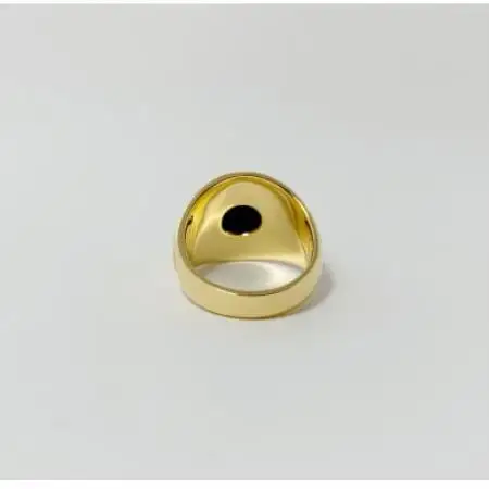 アクセサリー 指輪 (鋳造)K18YG オニキス サイズ 17号【配送不可地域：沖縄県】【1769192】