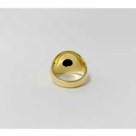 アクセサリー 指輪 (鋳造)K18YG オニキス サイズ 18号【配送不可地域：沖縄県】【1769198】