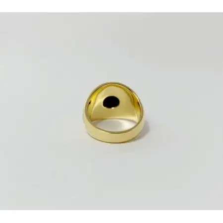 アクセサリー 指輪 (鋳造)K18YG オニキス サイズ 20号【配送不可地域：沖縄県】【1769259】