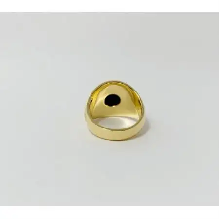 アクセサリー 指輪 (鋳造)K18YG オニキス サイズ21号【配送不可地域：沖縄県】【1769264】