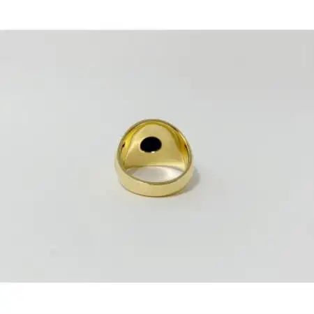 アクセサリー 指輪 (鋳造)K18YG オニキス サイズ 24号【配送不可地域：沖縄県】【1769348】