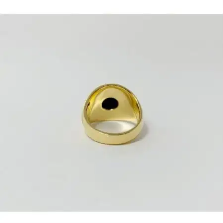 アクセサリー 指輪 (鋳造)K18YG オニキス サイズ 27号【配送不可地域：沖縄県】【1769382】