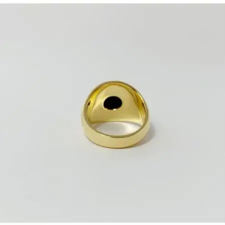 アクセサリー 指輪 (鋳造)K18YG オニキス サイズ 28号【配送不可地域：沖縄県】【1769388】