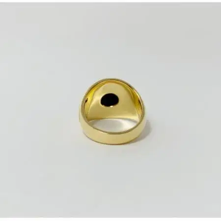 アクセサリー 指輪 (鋳造)K18YG オニキス サイズ 29号【配送不可地域：沖縄県】【1769392】