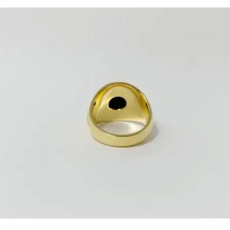 アクセサリー 指輪 (鋳造)K18YG オニキス サイズ 30号【配送不可地域：沖縄県】【1769398】
