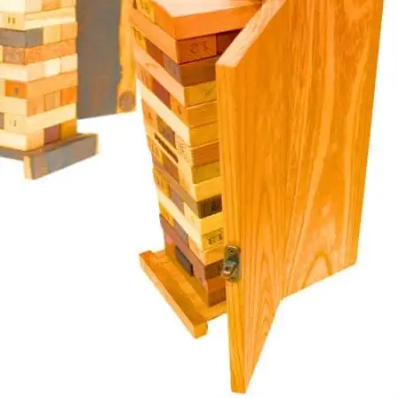 欄間職人仕上げ 木箱付き木製アートインテリア|Zen Balance Tower PREMIUM【1736198】