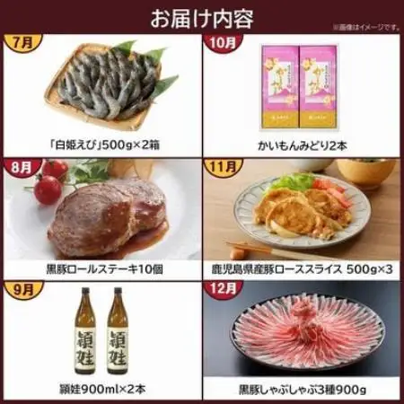 【発送月固定定期便】南九州市頴娃うまいもん定期便全12回【配送不可地域：離島】【4014841】