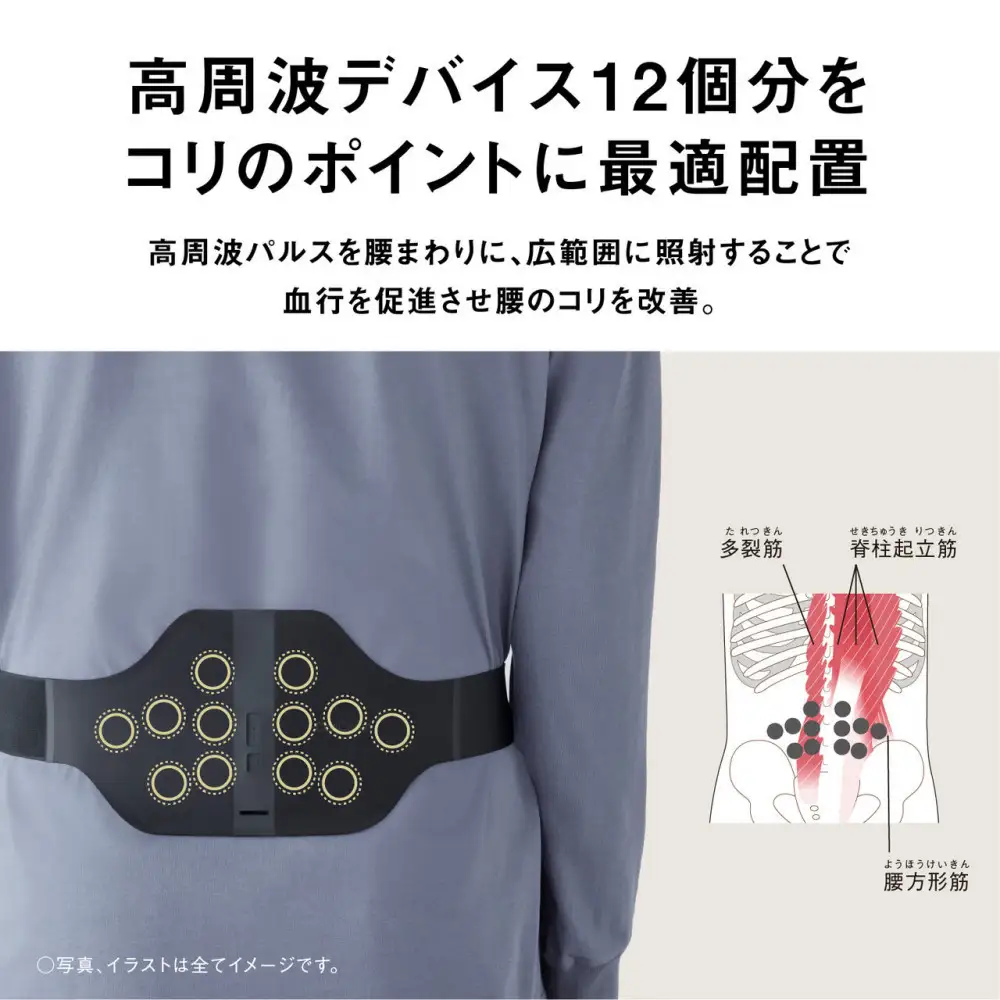 パナソニック 高周波治療器コリコランワイド（腰用セット）EW-RA550W-K ブラック