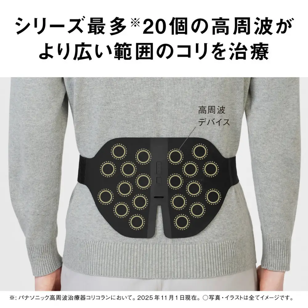 パナソニック 高周波治療器コリコランワイド3D（腰専用）EW-RA561-K ブラック