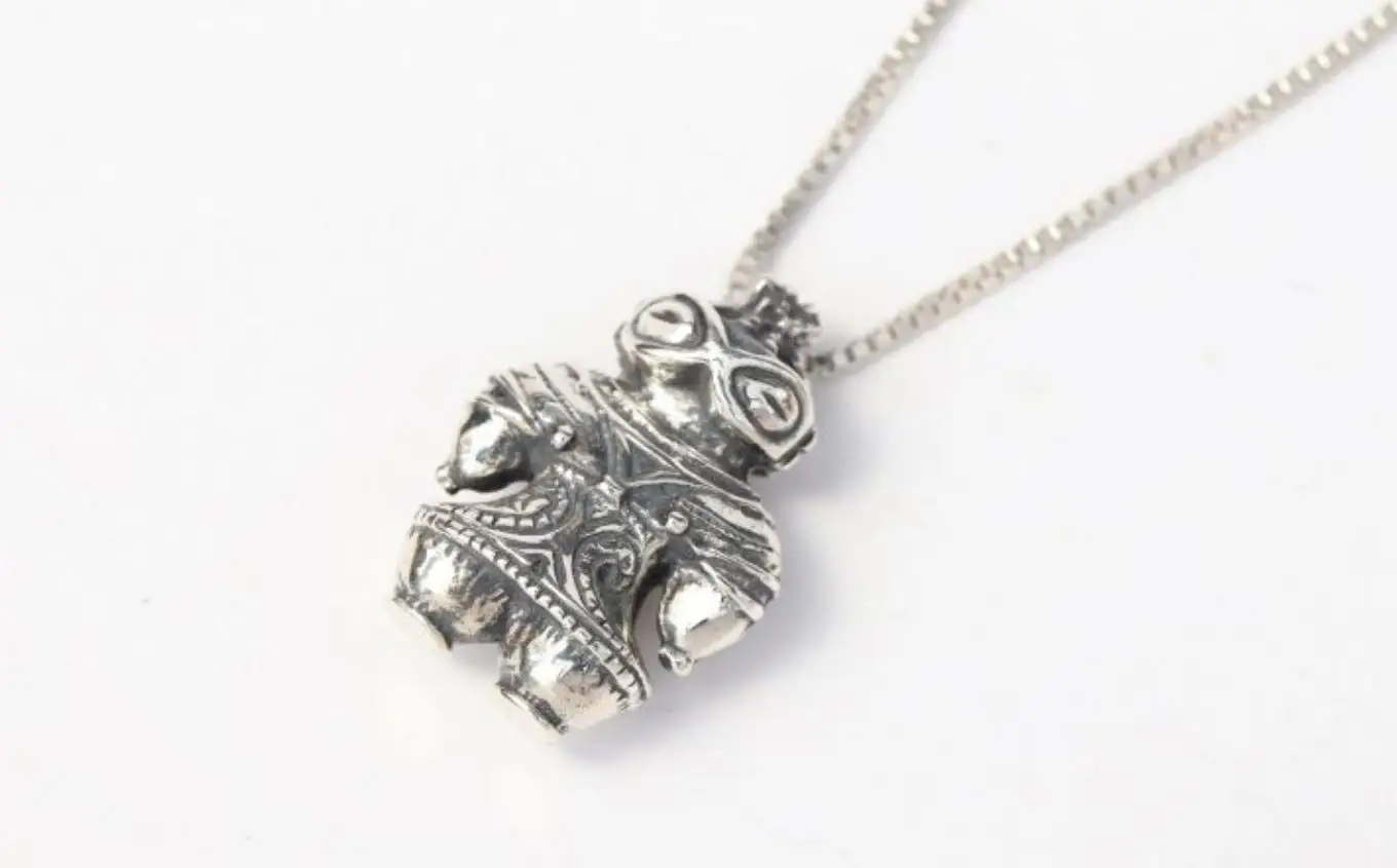 【縄文アクセサリーDo_goods】 SILVER925 初代 豆遮光器土偶のネックレス 659-671 [5839-2348]