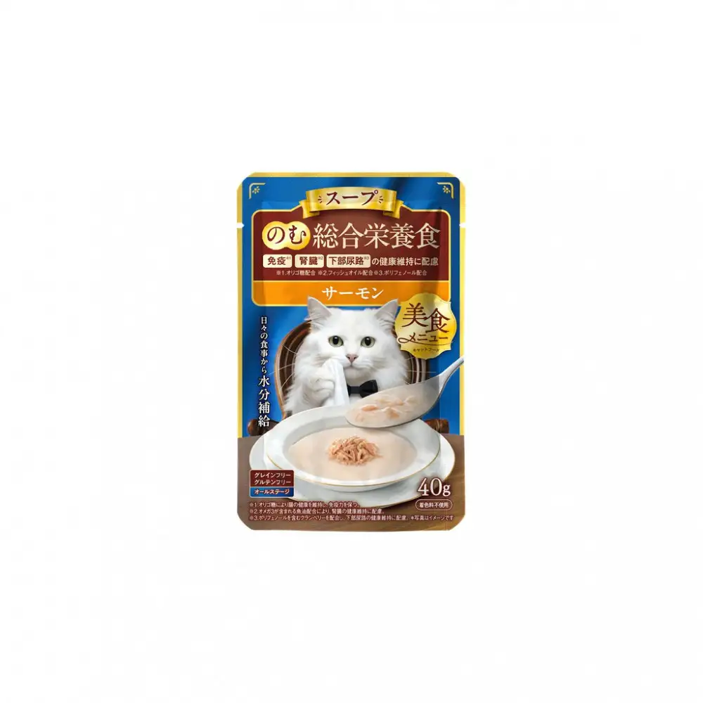 キャットフード 美食メニュー スープ サーモン   P-40SS×12P