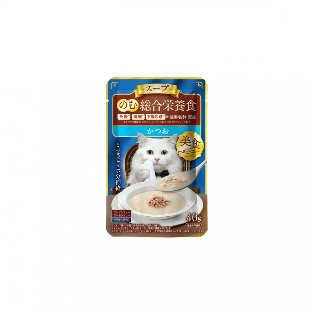 キャットフード 美食メニュー スープ かつお   P-40SK×12P