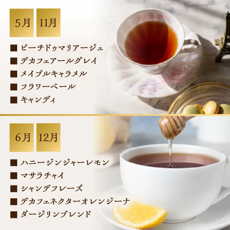【全6回定期便】京都の紅茶専門店より世界のおススメ紅茶５種セット