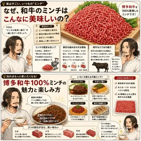 博多和牛 A4～A5 ミンチ 約300g×1パック ひき肉 牛 牛肉 お肉 肉 牛スネ バラ モモ 料理 ※配送不可：離島