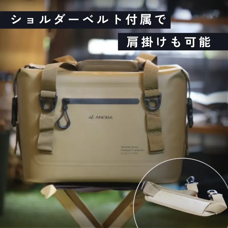 ANOBAブリザードソフトクーラー 10L 防水 ブラック (AN028)