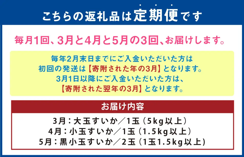 【 3か月定期便 】 熊本 すいか 食べ比べ 定期便 （ 3月 ・ 4月 ・ 5月発送 ） 果物 フルーツ 果実 果汁 果肉 国産 冷蔵 定期 定期配送 旬 旬の果物