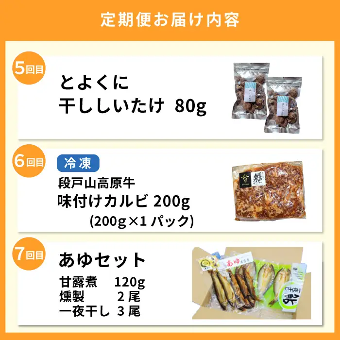 《全7回 定期便》 設楽町 食卓★定期便 バラエティ セットお肉 サーモン お米 こんにゃく カルビ 唐揚げ 牛肉 肉 米 簡単調理 愛知県 設楽町-307