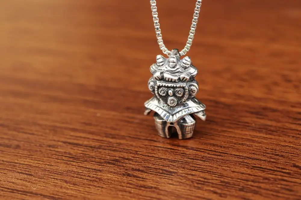 【縄文アクセサリーDo_goods】 SILVER925 豆みみずく土偶のネックレス　700-110  [5839-2361]