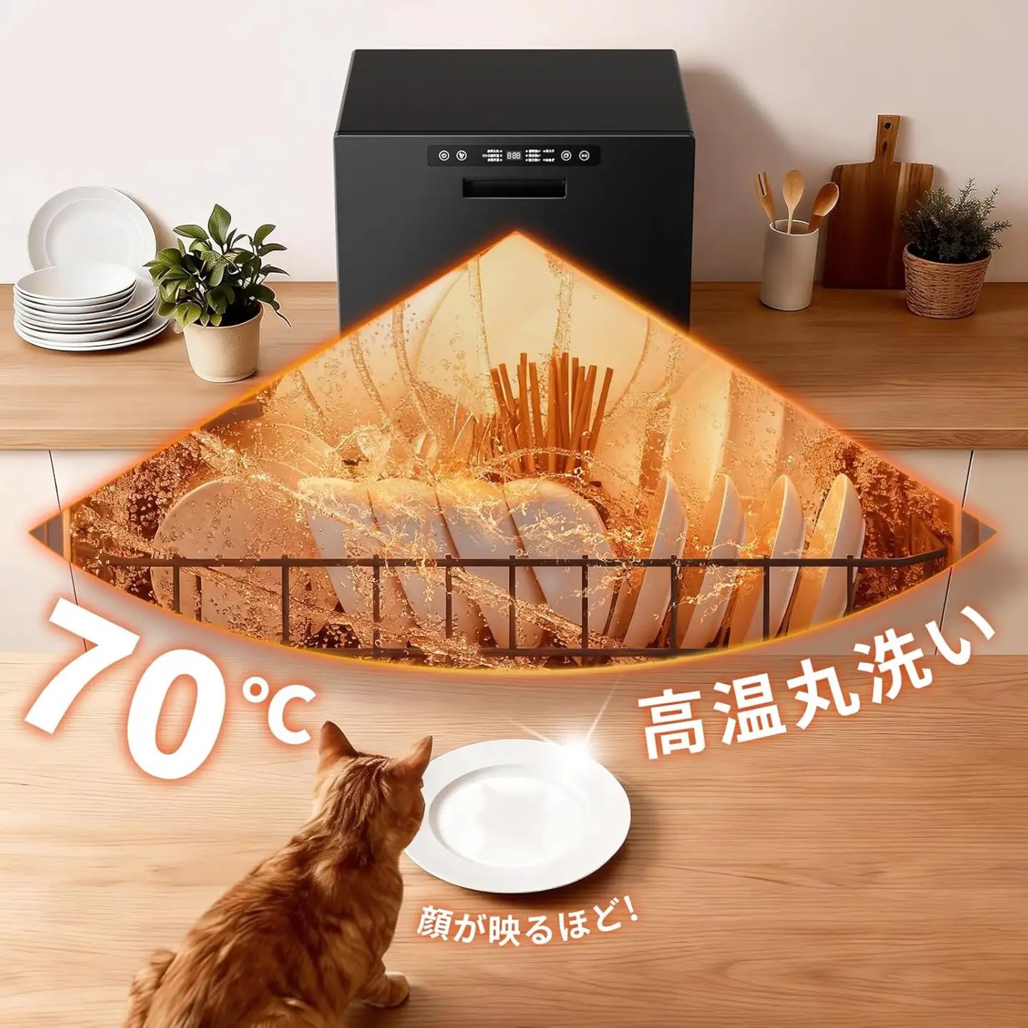 SAMKYO2から5人用 食洗器 T60(ブラック) [1661]