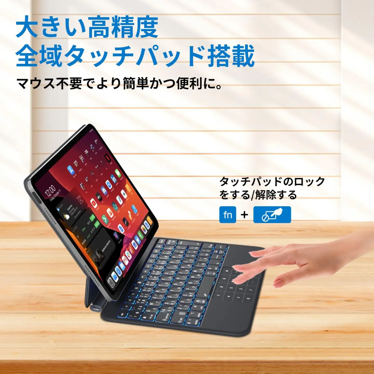 EWIN SmartPad Folio Premium 一体型テンキー＆タッチパッド(ブラック) [1680]