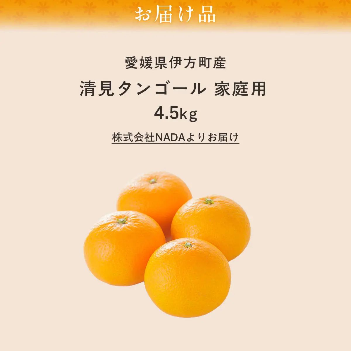 【先行予約】【農家直送】愛媛県産 清見タンゴール 家庭用 4.5kg（2027年3月上旬～4月下旬に順次発送予定）IKTC021