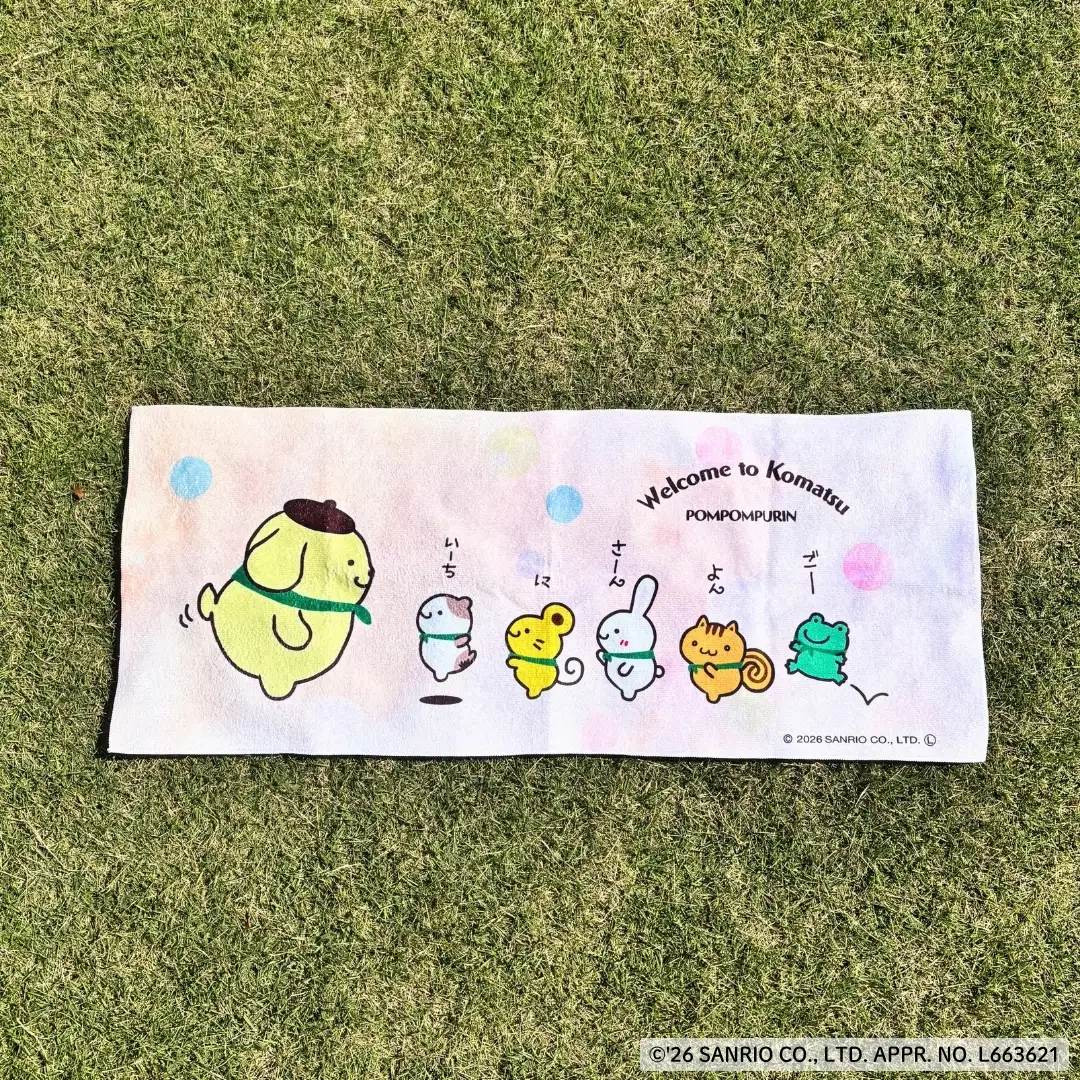 【小松市オリジナル】 ポムポムプリン フェイスタオル 限定デザイン