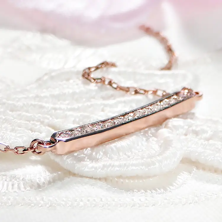 ネックレス レディース K18PG ピンクゴールド ダイヤモンド 0.13ct【 f182-k18pg 】