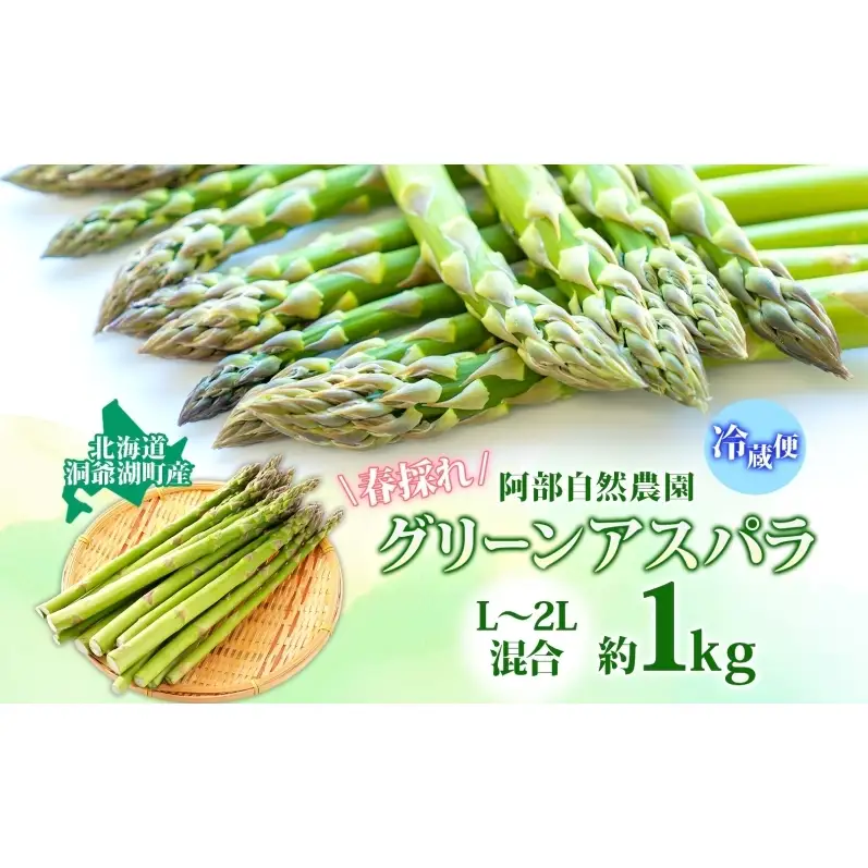北海道 洞爺湖町産 グリーンアスパラ 約1kg L～2L混合 5月下旬頃お届け 先行受付 路地 アスパラ アスパラガス 野菜 農作物 サラダ 天ぷら 新鮮 国産 人気 お取寄せ 産地直送 冷蔵 洞爺湖