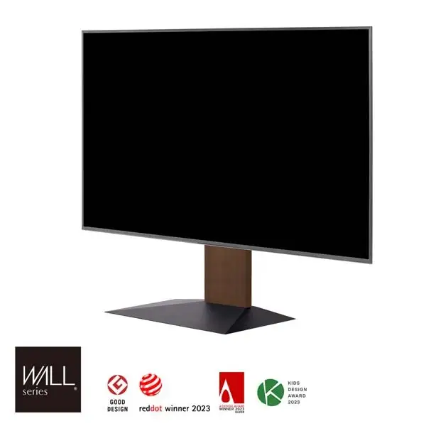WALLインテリアテレビスタンド V4　インテリア スタンド テレビスタンド 壁寄せテレビスタンド テレビ台 100インチまで対応 耐荷重80kg 薄型3Dベース 東京都 大田区 サテンブラック