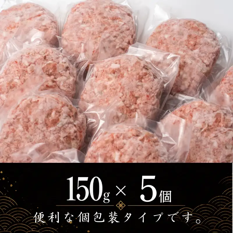 【12月発送】 いわて牛 × 岩中豚 ハンバーグ  750g 150g 5個 mb001-12