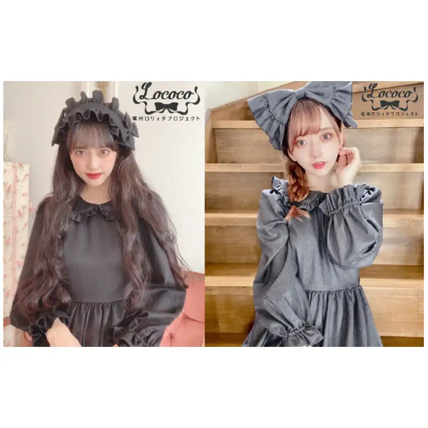 [15-49] 尾州ロリィタ リボンイヤリング ｜イヤリング ロリータ ロリィタ 女性 レディース 女の子 かわいい 尾州