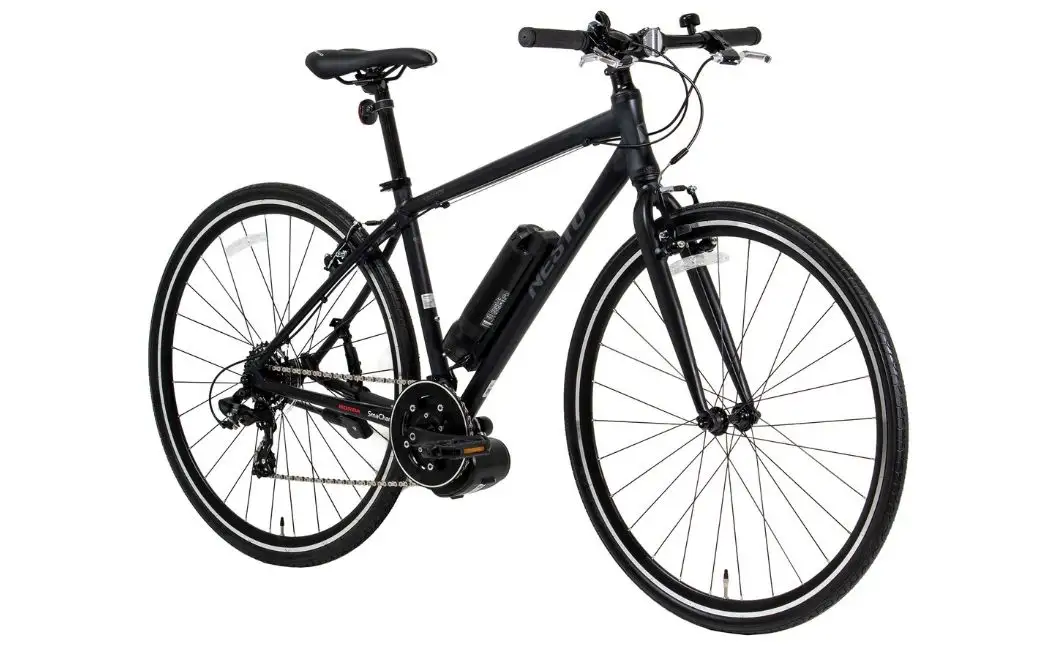 【マットブラック】クロスバイク NESTO「VACANZE neo」 | 自転車 7段変速 440mm マットブラック 新設計フレーム FLEXOR フレクサー ベル キックスタンド 電動アシスト SmaChari スマチャリ バカンゼネオ 埼玉県 越谷市