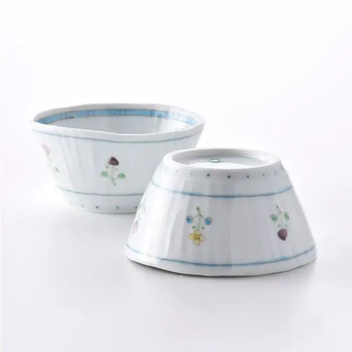 【波佐見焼】花ごよみ 楕円鉢 ボウル 小鉢 2個セット 食器 皿 【藍水】 [GB20]  波佐見焼