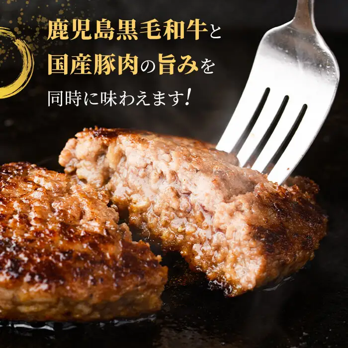 鹿児島県産 黒毛和牛を使った肉屋の贅沢合挽き生ハンバーグ 15個(計1.6kg以上) 肉加工品 ハンバーグ あいびきハンバーグ 合い挽き 110g おかず 惣菜 お弁当 煮込み 冷凍 国産 鹿児島産 a2-137