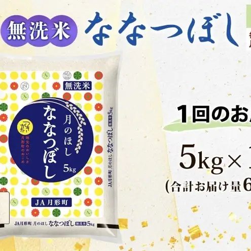 ななつぼし 無洗米 5kg 定期便 12回 令和8年産 お米 ななつぼし