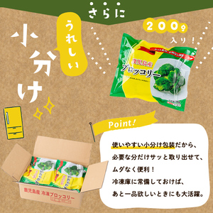 【全3回】鹿児島県産 冷凍ブロッコリー＜計3.6kg＞(200g×6袋×3ヶ月) t0030-030