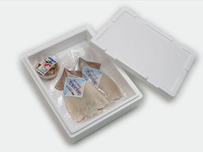 青森県鰺ヶ沢町　生干しイカ(2枚)と塩辛セット 魚貝類 加工食品 イカの塩辛 天日干し 