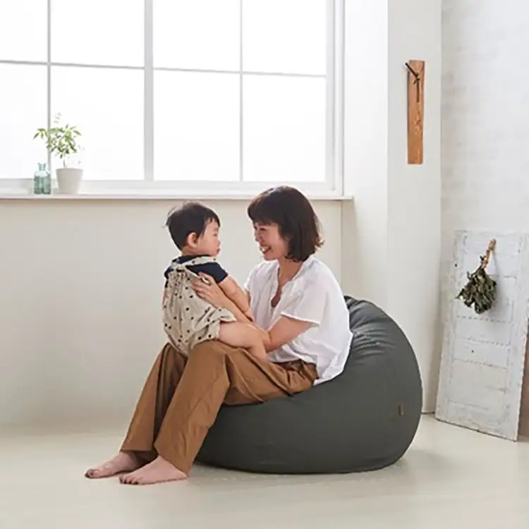 クッション ビーズクッション ハナロロ 大きなスタイリスオニオン 170L チャコールグレー 1個