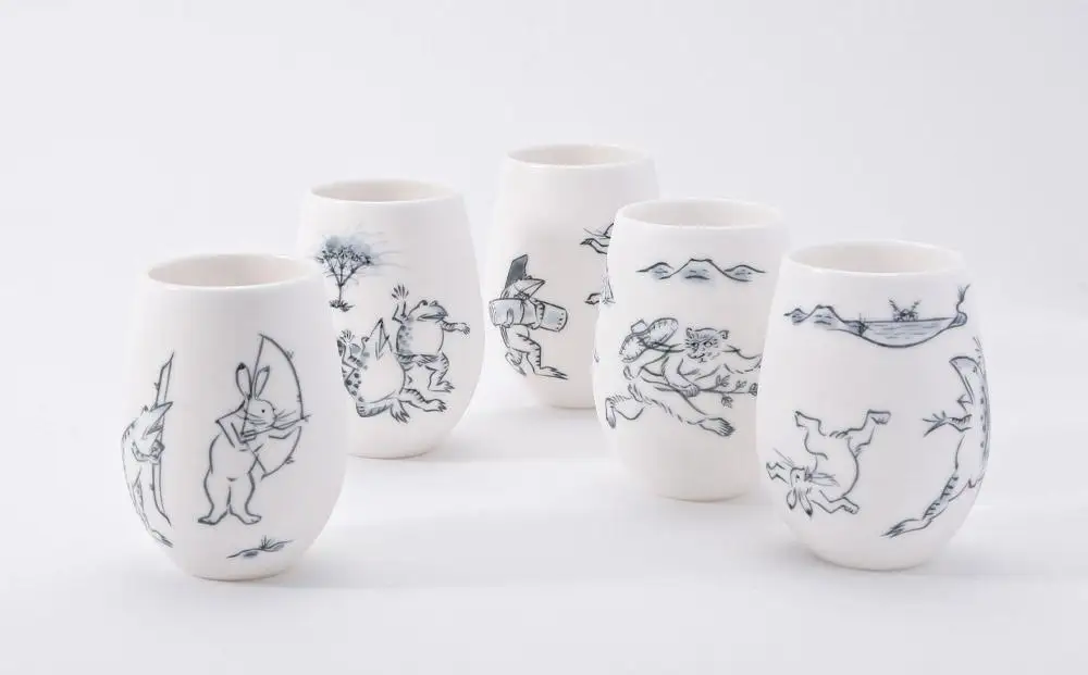【陶あん】釉玻璃カップ 鳥獣戯画(カエル)｜清水焼 コップ 食器 人気［ 京都 清水焼 京焼 陶芸 食器 人気 おすすめ カップ コップ 器 お取り寄せ 通販 送料無料 ふるさと納税 ］