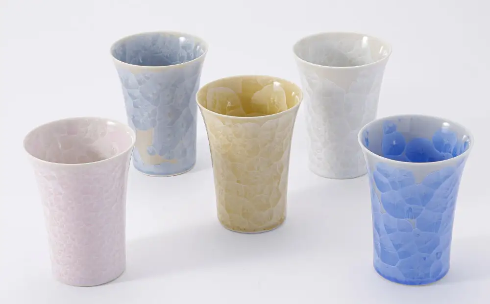 【陶あん】花結晶フリーカップ(銀藤)｜清水焼 コップ 食器 人気［ 京都 清水焼 京焼 陶芸 食器 人気 おすすめ カップ コップ 器 お取り寄せ 通販 送料無料 ふるさと納税 ］