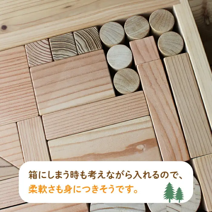 京築ヒノキ の 積み木 [ABAI020]